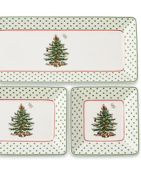 Spode Christmas Tree Polka Dot 3 Piece Nesting Tray