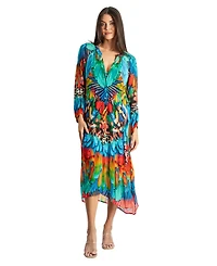 La Moda Clothing Women's Maxi Buttoned Overshirt