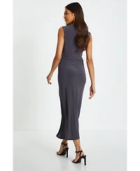 Quiz Women's Sleeveless Ruched Maxi Dress