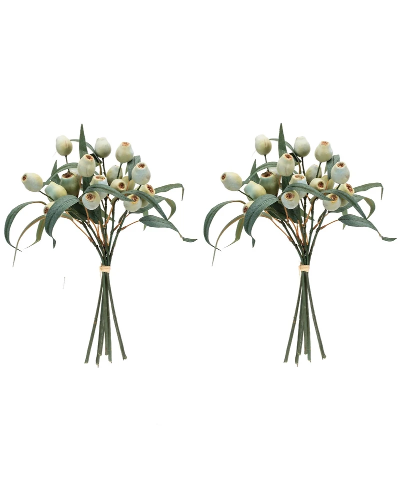 Slickblue Set of 2 Pod Bundles - 14” Styrofoam & Polyester Decorative Accents for Home