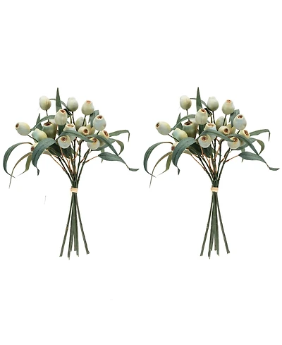 Slickblue Set of 2 Pod Bundles - 14” Styrofoam & Polyester Decorative Accents for Home