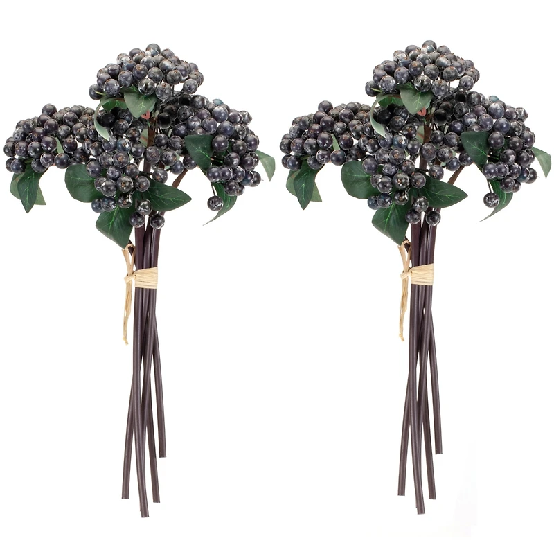 Slickblue Decorative Berry Bundle for Crafts and Seasonal Arrangements (Set of 2