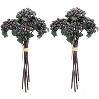 Slickblue Decorative Berry Bundle for Crafts and Seasonal Arrangements (Set of 2