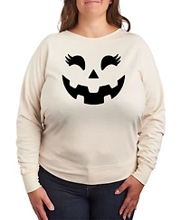 Hybrid Apparel Pumpkin Face Plus Graphic Pullover