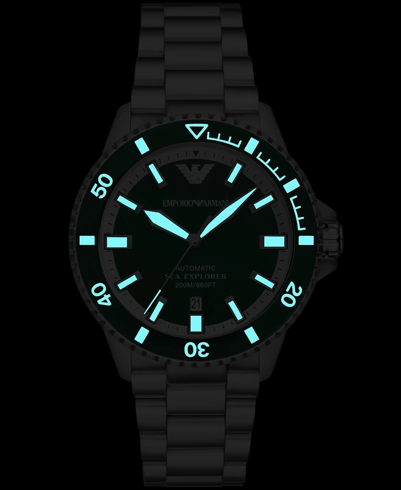 Emporio Armani Men's Sea Explorer Automatic Stainless Steel Bracelet Watch 42mm