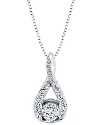 Sirena Diamond Swirl Frame 18" Pendant Necklace (3/8 ct. t.w.) in 14k White Gold