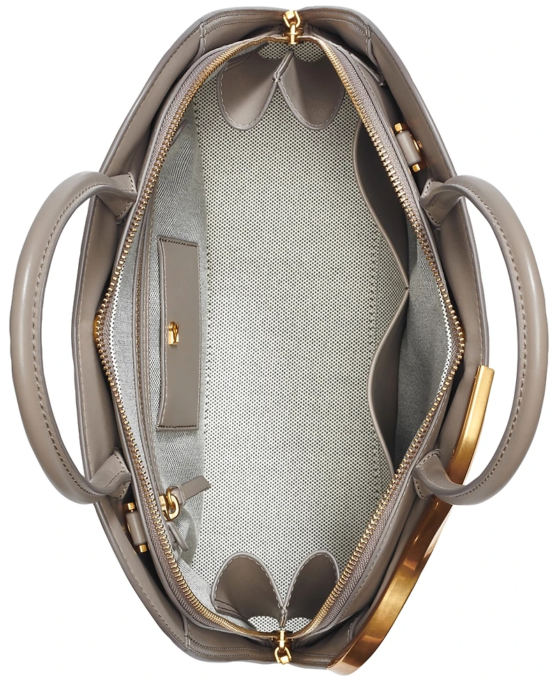 Donna Karan New York Malverne Double Top Handle Leather Satchel