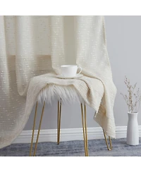 Hlc.me Emily Faux Linen Semi Sheer Transparent Rod Pocket Back Tab Lightweight Window Curtains Wide Panels