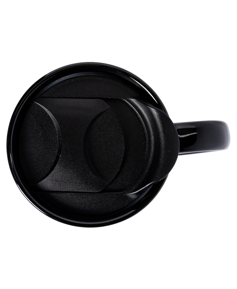 Gibson Home Modani 2 Pack Large 16.5 Oz Ceramic Mugs Set with Removable Cork Bottom and Lid - White
