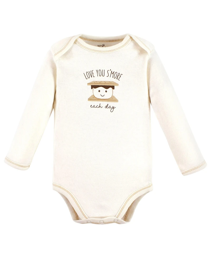 Touched by Nature Baby Boys Unisex Natural Cotton Long-Sleeve One-Piece