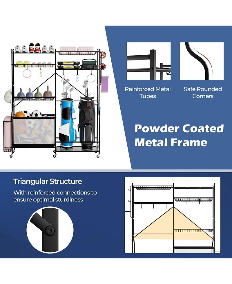 Givimo Sports Equipment Organizer for Garage