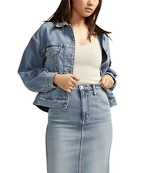 Silver Jeans Co. Women's Back-Slit Maxi Jean Skirt