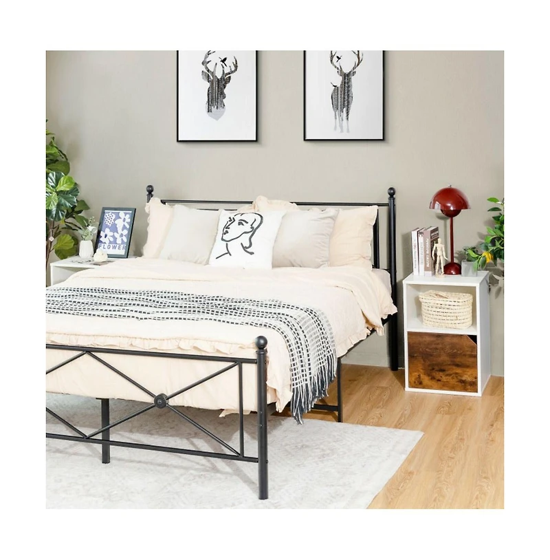 Set of 2 Nightstands Side End Table for Living Room