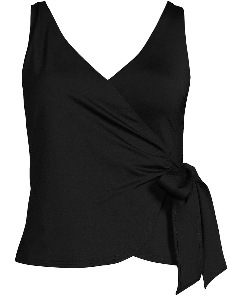 Lands' End Plus Side Tie Tankini Top