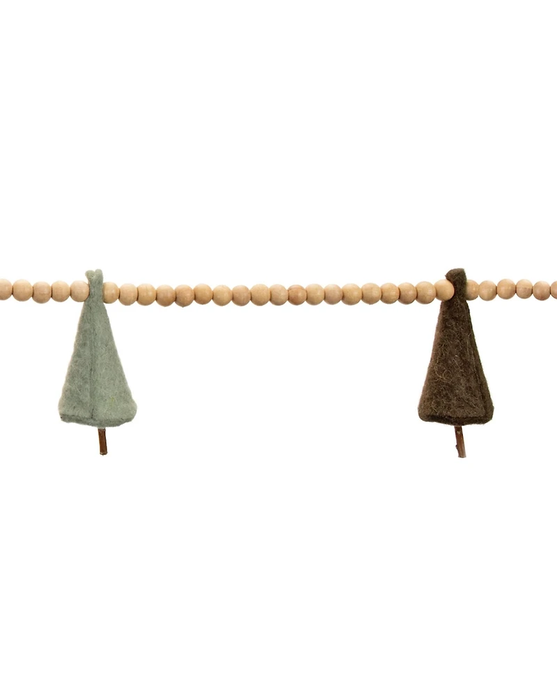 Slickblue Set of 2 Tree and Bead Garlands – Perfect for Holiday and Festive Decorating