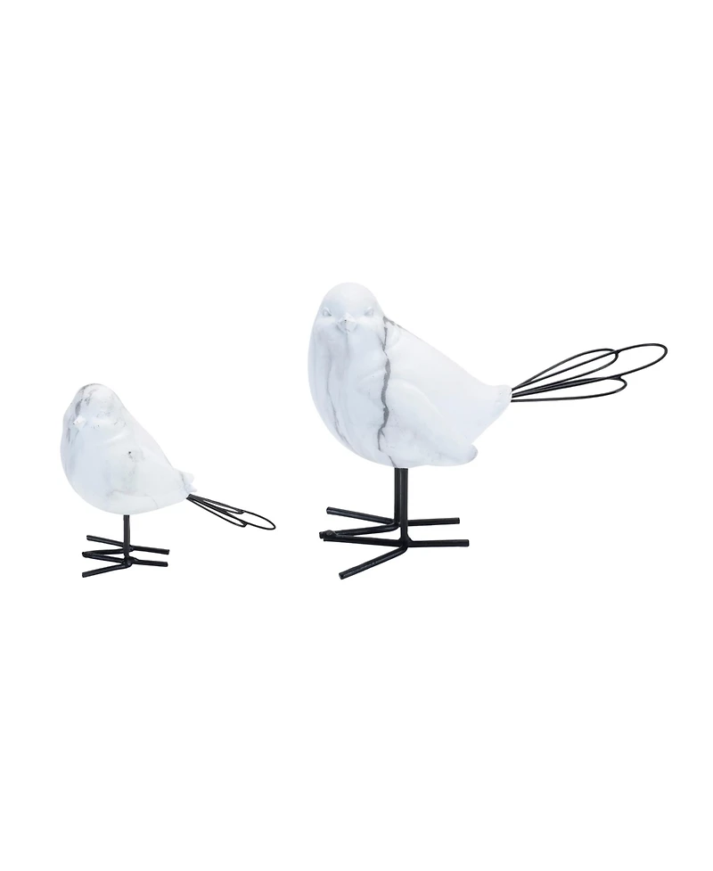 Slickblue Decorative Bird Figurine Stylish Home Accent (Set of 4)