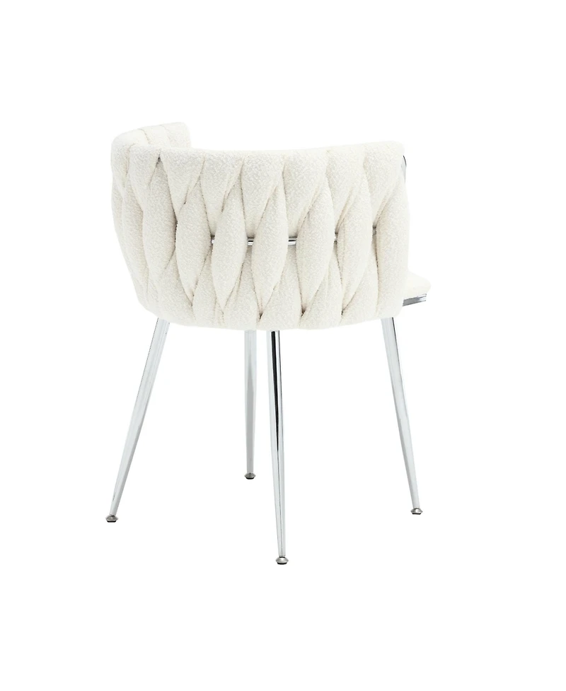 Mondawe Orangeleisure Dining Chairs Accent Chair Velvet Accent Lounge Chair With Metal Feet 2Pc/Set