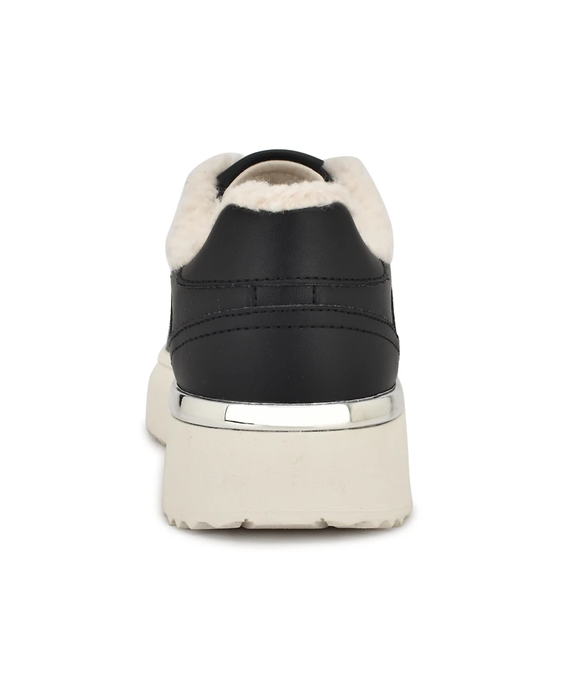 Nine West Women's Cuddly Lace-Up Casual Platform Sneakers