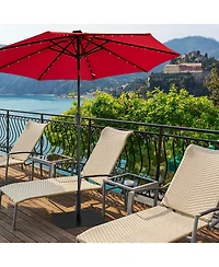 Givimo 40 lbs Square Umbrella Base Stand with for Backyard Patio