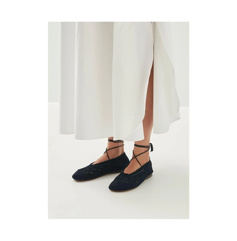 Alohas Women's Rosemary Crochet Ballet Flats