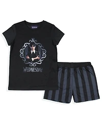 Wednesday Girls Addams Family Pajamas Tonight Was Torture 2 Piece Sleep Short Set