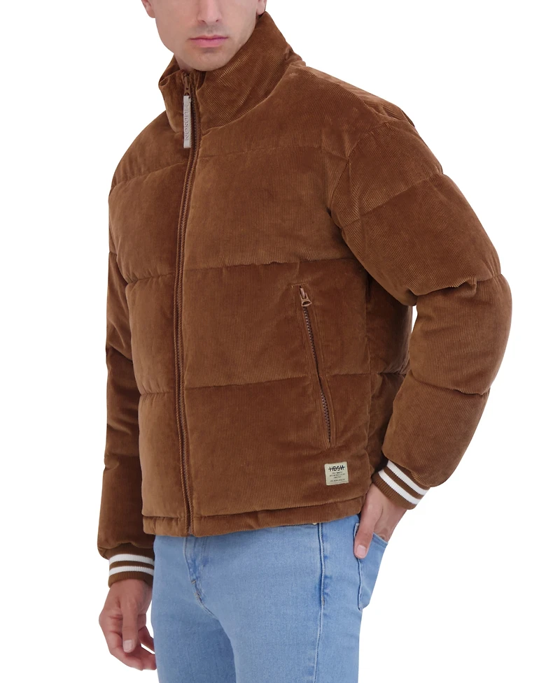 Hudson Men's Corduroy Varsity Puffer Jacket