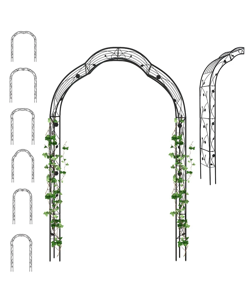 Givimo Garden Arch Arbor Trellis for Climbing Plants Roses Vines