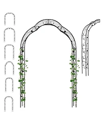 Givimo Garden Arch Arbor Trellis for Climbing Plants Roses Vines