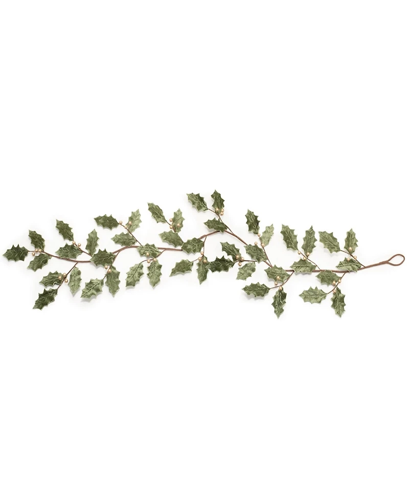 Slickblue Set of 2 Holly Leaf Garlands for Festive Decoration
