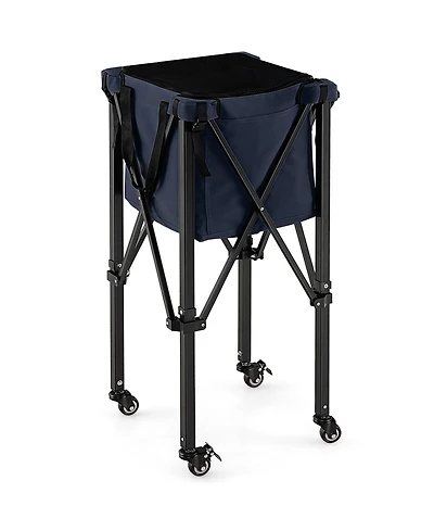 Skonyon Lightweight Foldable Tennis Ball Teaching Cart with Wheels and Removable Bag