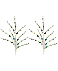 Slickblue Elegant Bead Spray for Floral Arrangements and Home Decor (Set of 2)