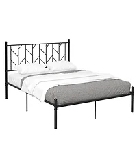 Sugift Queen Size Platform Bed Frame with Sturdy Metal Slat Support