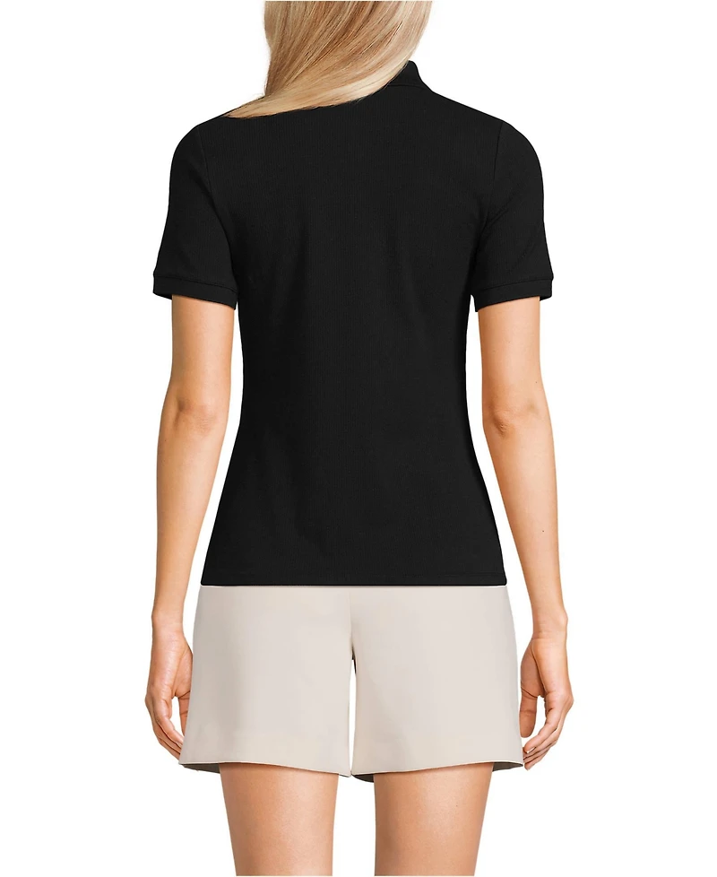 Lands' End Women's Wide Rib Polo Shirt