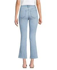 Lands' End Women's Recover High Rise Button Front Kick Flare Crop Jeans