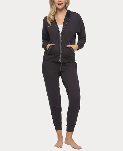 Felina Women's Aria Zip Up Hoodie and Jogger Lounge Set
