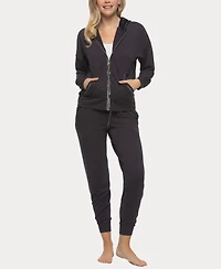 Felina Women's Aria Zip Up Hoodie and Jogger Lounge Set