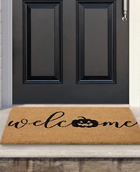 Northlight Pumpkin "Welcome" Halloween Doormat, 18" x 30"