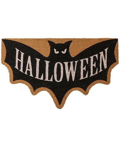 Northlight "Halloween" Bat Shaped Doormat, 18" x 30"