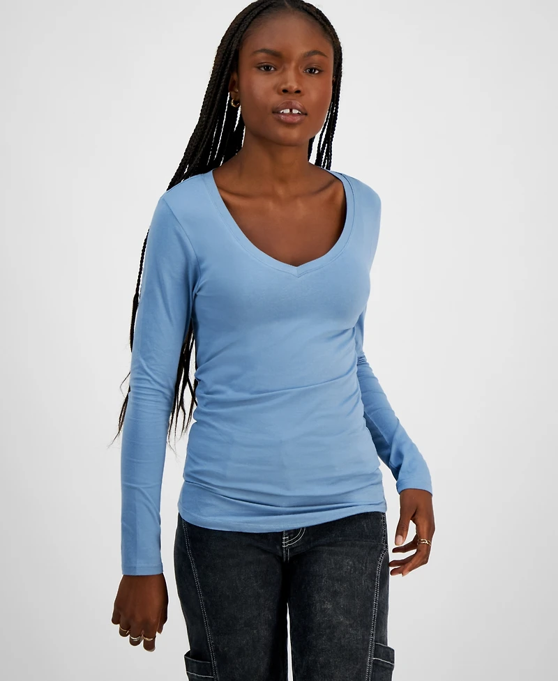 Aveto Juniors' V-Neck Long-Sleeved Top