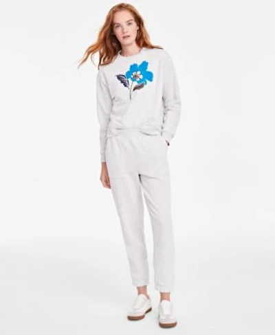 On 34th Womens Crewneck Sweatshirt Fleece Joggers Created For Macys