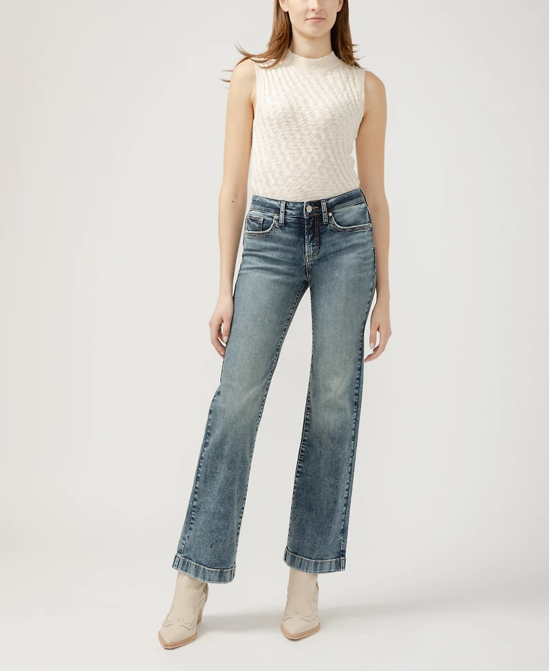 Silver Jeans Co. Women's Suki Mid Rise Trouser Leg