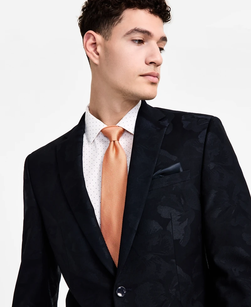 Bar Iii Men's Slim-Fit Jacquard-Floral Evening Jacket, Created for Macy's