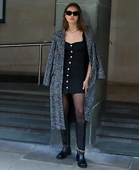 French Connection Women's Structured Button-Front Mini Dress