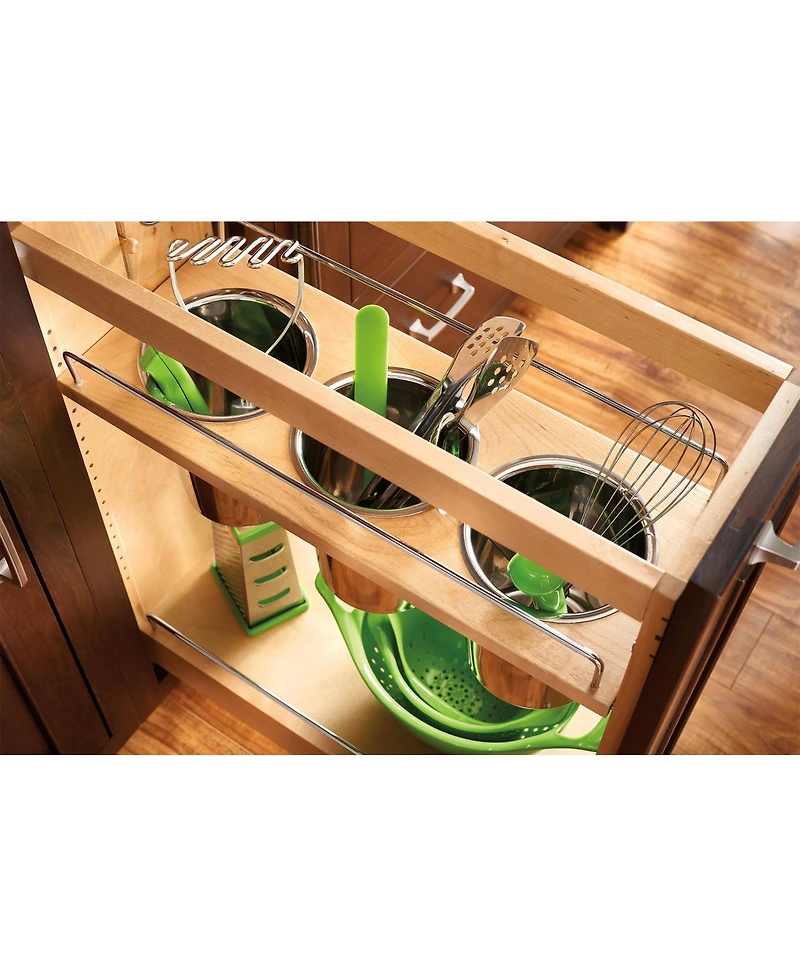 Rev-a-Shelf 8" Pull Out Kitchen Cabinet Organizer w/ Soft-Close, 448UT-BCSC8C