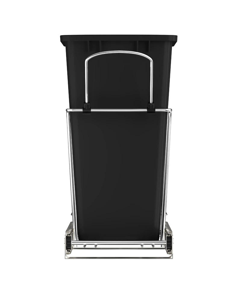 Rev-a-Shelf Pull Out Trash Can 35 Qt for Kitchen Cabinets, Black, Rv-12KD-18C S