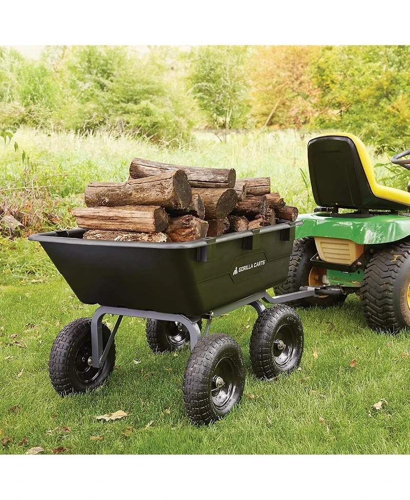 Gorilla Carts Poly Garden Dump Cart Camping Beach Wagon, 1200 Pound Capacity