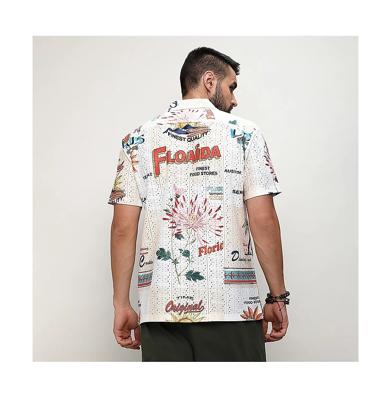 Men's Multicolour Retro Graphic Shirt