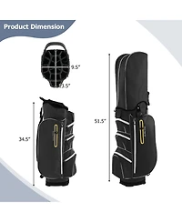 Skonyon 9.5 Inch Lightweight Golf Cart Bag with 15 Way Top Dividers
