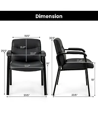 Waiting Room Chair No Wheels Set of 2