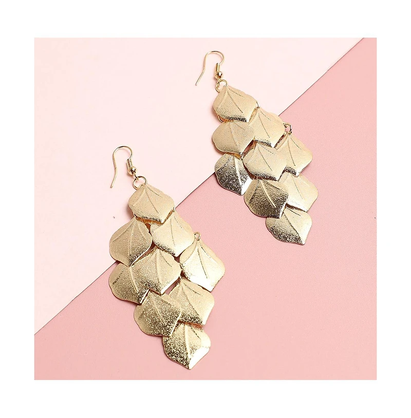 Sohi Women's Rhombus Drop Earrings